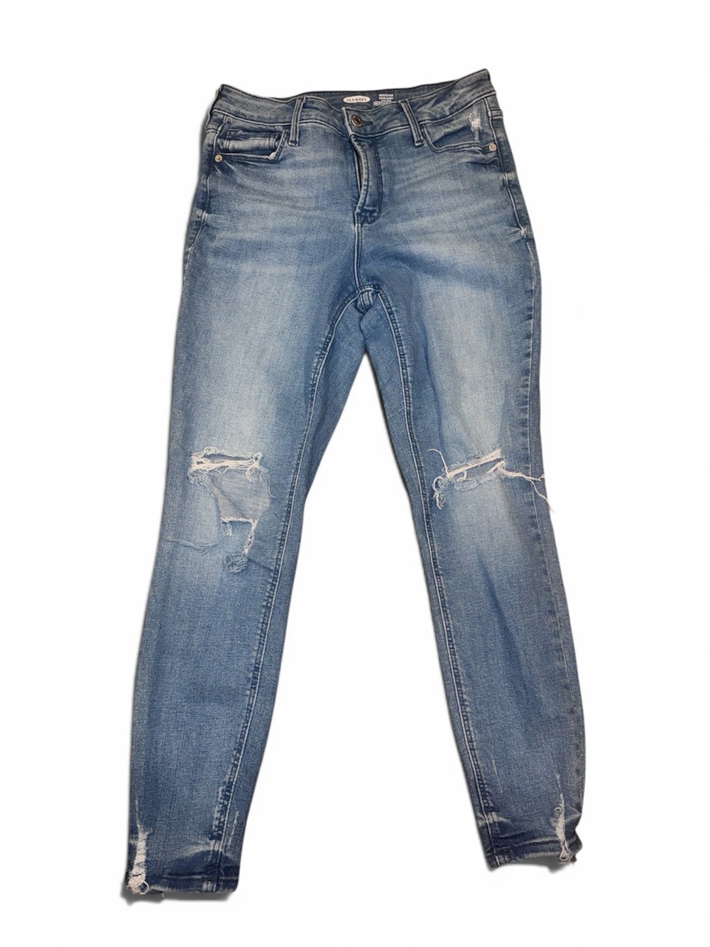 Old Navy Rockstar Distressed Light Blue Skinny Jeans